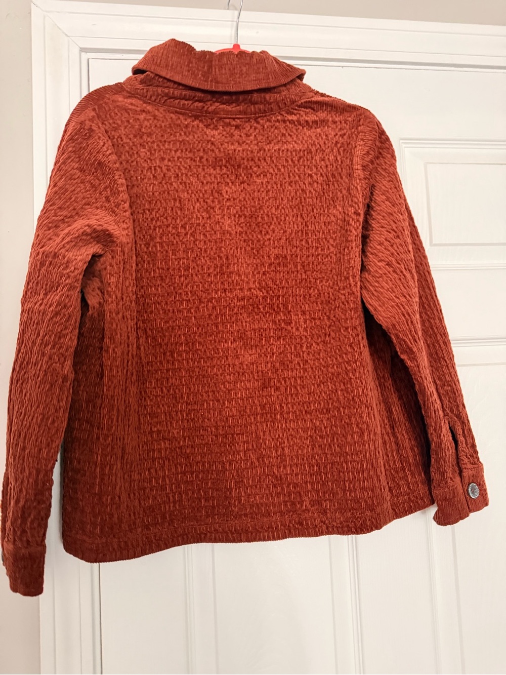 Habitat Textured Button-Front Jacket in Deep Rust - Picture 2 of 4